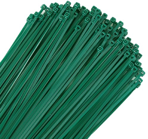 DGTANGYIN Bridas de nailon verde oscuro de 8 pulgadas, 3 mm, con cierre automático, bridas giratorias, 100 unidades