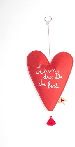 Good old Friends Hängendes Ornament aus Papier zum Valentinstag - Lässig, Rot