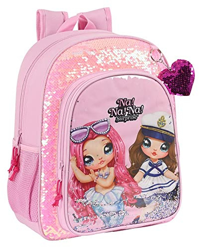 Safta-Mochila Junior Adapt.Carro Nanana Sparkles 32X38X12Cm, Multicolor (612264640)