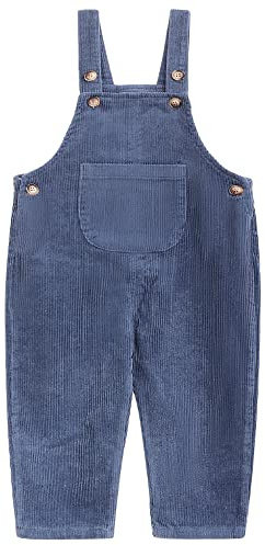 Salopette in Velluto a Coste per bebé Bambini da 1 a 3 Anni, Vintage retrò Pantaloni con Bretelle per Primavera Autunno Taglia 80/86/92/98/104