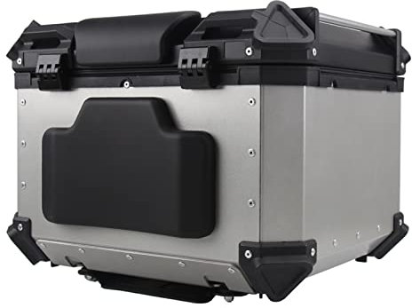 Motorcycle Rear Trunk Backrest, Motorcycle Universal Top Box Back Cushion, Universal Trunk Protection Pad Backrest Polyurethane with Self Adhesive (Ordinary Style) Black