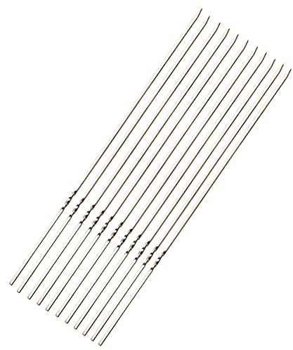BASII Kebab-Spieße, Edelstahl-Grill-Kebab-Fleischspieße-Set, Flache, Wiederverwendbare Metallspieße für Grillen, Cocktails, Party-Utensilien, 35 cm lang, 120 Stück (20 Stück)