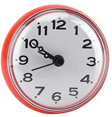 Wifehelper Orologio da Bagno Impermeabile, Orologio da Parete con Ventosa, Specchio da Finestra, Bagno, Doccia, Orologio da Cucina, Accessorio Decorativo da Bagno per Camera da Letto, Casa,
