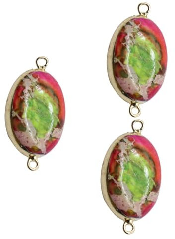 Lurrose 3stücke Kette Mit Unregelmäßigen Jasper Steinen Doppelt Ringförmig Für Schmuckdesign Von Halsketten Und Armbändern Vielseitig Einsetzbar Rot