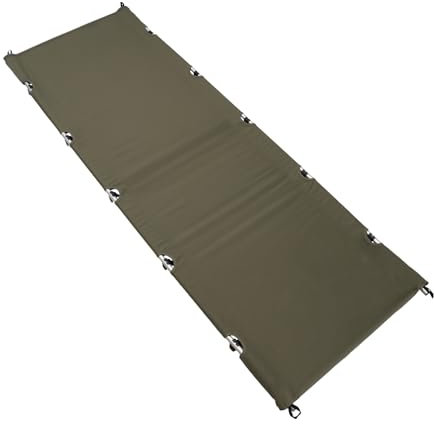 Campingbett Feldbett Klappbar Ultraleicht Gästebett Tragbares Campingliege Halterung aus Aluminiumlegierung, Atmungsaktives Oxford-Tuch (Grün)