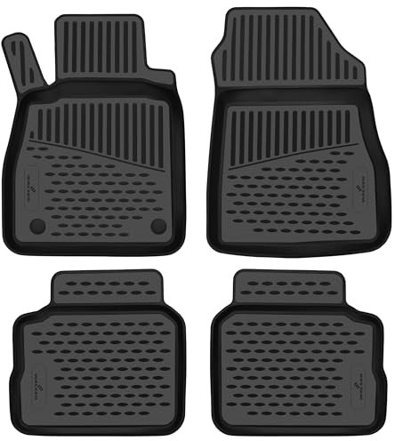 Walser XTR Gummi Fussmatten Auto für Nissan Micra V (K14) 12/2016-Heute, 100% passgenaue Auto Fußmatten, robuste Universal Fußmatte Auto, Gummimatten Auto, Auto Fussmatten Gummi
