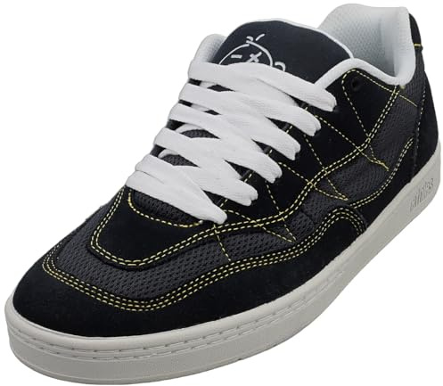 Etnies Men's Snake Skate Shoe, Navy White Yellow, 9