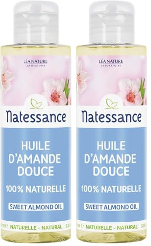 Natessance - Huile D'Amande Douce - Bébé - Flacon de 100 ml (Lot de 2)