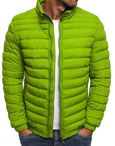 UHouse Winterjacke Herren Steppjacke ohne Kapuze Leichte Daunenjacke Wandern Übergangsjacke Herbst Winter Jacke Bequeme Softshelljacke Outdoor Puffer Jacken Einfarbig Baumwolle Bomberjacke
