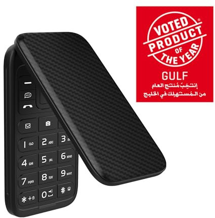 Energizer E282SC+ flip-up-mobil - 4G LTE - 1400 mAh batteri - Dual Sim (Nano SIM) - 3 års garanti - svart - upplåst - 2MP kamera