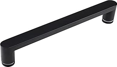 VIBEXIN Poignée de Porte de Salle de Bain en Acier Inoxydable Noir Mat, Barre Porte-Serviettes Simple, poignée de Porte de Douche en Verre, Barre d'appui pour cabines de douche/600 mm
