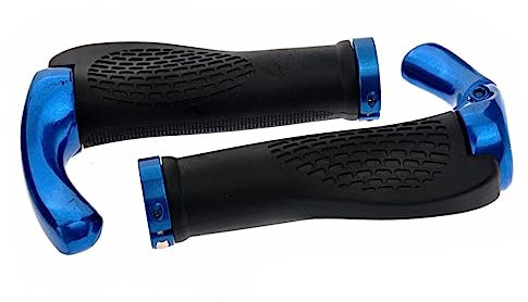 Supvox Ergonomische Bar End Handlebar Grips Aus Aluminium Und Anti-rutsch Tpr Verstellbare Ox Horn Fahrradlenker Griffe Für Mountainbike Und Rennrad Blau Vibrationsdämpfend Komfortabel