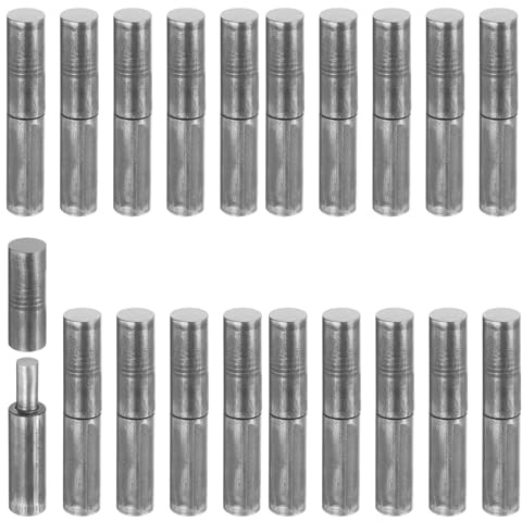 sourcing map Lot de 20 charnières à barillet soudées, en acier au carbone robuste et détachable, 8,9 x 2,4 cm, pour portail en métal, porte battante, rampe de remorque