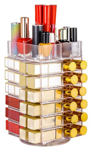 Suoumwa Présentoir à Rouge à Lèvres Rotatif à 360 Degrés, Support de Rangement pour Rouge à Lèvres Pouvant Stocker des Cosmétiques, Etc.