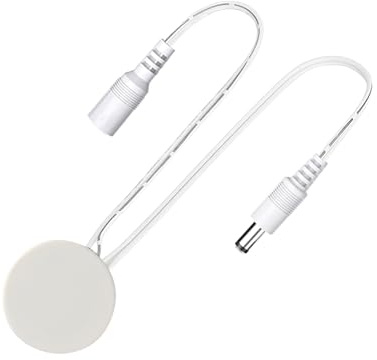Clearhill 5V/12V/24V DC Penetrable Touch Hand Sweep Sensor Dimmable Switch with 5521 Male and Female connectors,for Light,LED Strip,Table Lamps,White