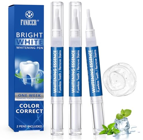 3 Stück Zahnaufhellung Stift,Zahnweiss Bleaching,Teeth Whitening Pen, Teeth Whitening Essence Pen Gegen Kaffee and Tee,FüR Strahlend WeißE ZäHne