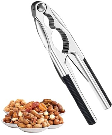 Herramienta para galletas de nueces pecanas, mango antideslizante resistente, herramientas de cocina de metal de nogal, para avellanas, mariscos, hogar, restaurante, camping, apartamento, dormitorio