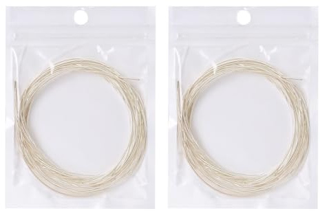 VICASKY Nylon Gitarrensaiten für Folk und E-gitarre 2 Beutel mit Stahlsaiten Komfortables Spielgefühl und Ausgewogenes Volumen Ersatzteil für Akustikgitarren