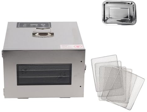 Déshydrateur alimentaire 400W en acier inoxydable, 6 plateaux, sèche-linge électrique, fruits et légumes
