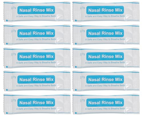 IMUSINICE 80 Sobres de Sal de Limpieza Nasal para Cuidado de Cavidad Nasal Fácil de Llevar Plástico Blanco Adecuado para Limpieza y Heridas en Adultos