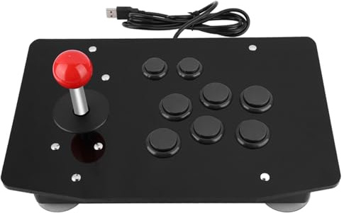 lvifloae Joystick Sanwa Style Rocker 8 Controller di gioco Nero Acrilico Shell Gaming Fight Stick per uso di gioco
