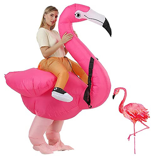 JASHKE Costume Fenicottero Costume Gonfiabile Costume Carnevale Gonfiabili Adulti