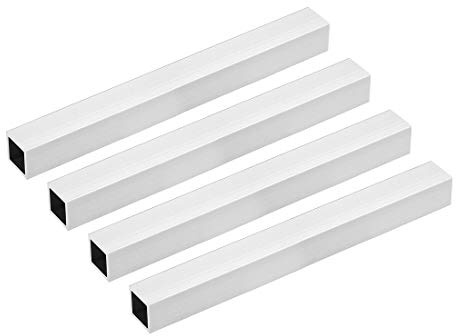 sourcing map 4 Stück Alu Vierkantrohr 20x20mm Alu Rechteckrohr Aluminium Profil Rohre 1.5mm Wandstärke Alurohr Quadratrohr Aluminium Gerade Rohr 200mm Länge 6063 Aluminiumrohre Aluprofil Rohr | Nahtloses gerades Rohr, 200 mm, Länge