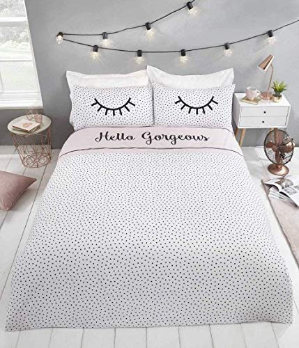 Hello Gorgeous Polka Dot King Size Duvet Cover Set Reversible Bedding Bed Set Bed Linen