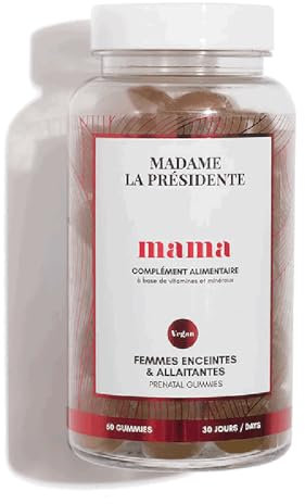 Mama - Complément Alimentaire Cheveux pour Femmes Enceintes et Allaitantes - Accélère la Pousse des Cheveux - Gummies Vegan - Avec Vitamine B8, Vitamine C et Vitamine D - 60 Gummies