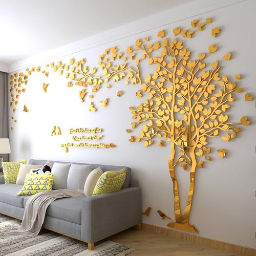 Wandtattoo Baum 3D DIY Wall Stickers Wandaufkleber Wandtattoo Wohnzimmer Schlafzimmer Family Wandsticker für Treppen Halle