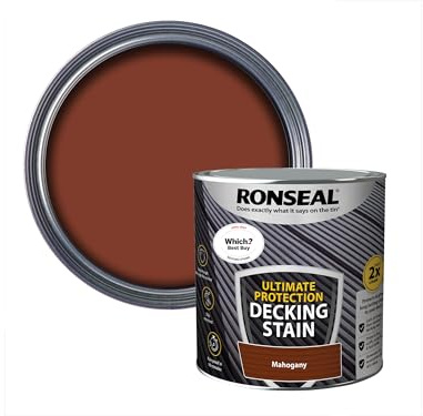 Ultimate Decking Stain 2.5LRich Mahogany [39117] | High-durability coating resists weathering, abrasion and moisture ingress across exterior timber surfaces.