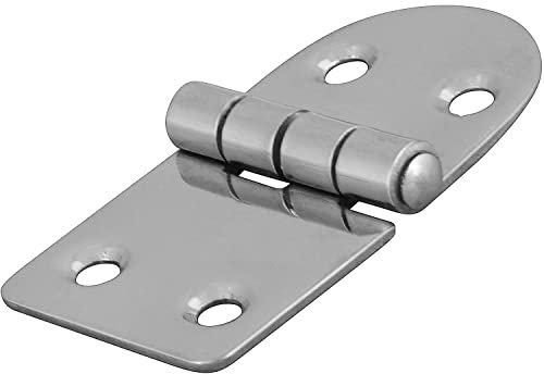 FASTON® Scharniere 70x38mm aus Edelstahl A2 V2A (20 Stück) Klappbar Tisch Türband Türscharnier Tür-Scharnier Innenscharnier Möbelscharnier Klapptisch Schränke Rund Marine
