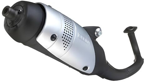 Impianto di scarico completo LeoVince, in acciaio, con omologazione per il motore Aprilia Scarabeo 50 Street AC Piaggio