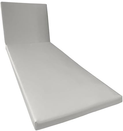 Il Tuo Artigiano Design Kissen für Sonnenliege klappbar aus nautischem Skai – wasserabweisend und UV-beständig – handgefertigte Matratze, hergestellt in Italien (Perle)
