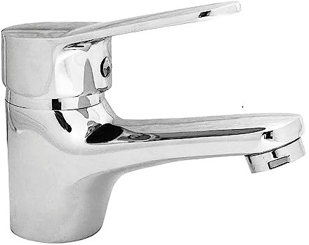 Rubinetto per Lavabo Classico in Ottone Cromato Rubinetto da Bagno, MOKEKA Miscelatore Monocomando con Flessibili Acqua Fredda e Calda da 60cm
