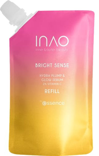 INAO Skincare - Bright Sense Vitamin C Hydra Plump & Glow Serum Refill | Serum mit Vitamin C, Hyaluron und AHA | Für strahlenden Teint | Feuchtigkeitspendend, aufpolsternd, regenerierend