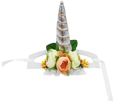 Ipetboom Lustiger Einhorn Haustierhut Mit Silbernem Horn Weiches Baumwollmaterial Geeignet Für Welpen Und Katzen Für Cosplay Geburtstagsfeiern Halloween Und Feste