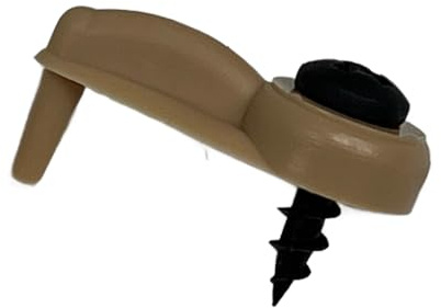 Glass Cabinet Panel Retainer Clips with Screws 25 Clips (Choose Your Offset and Color) by E.H.C. (Tan, 5/16 Inset)