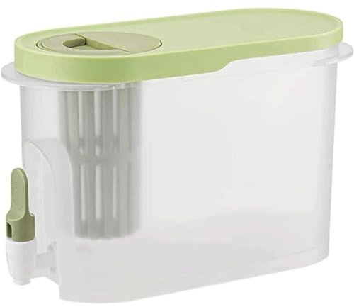 Dispensador Dispensador de bebidas de 4L/135OZ, dispensador de bebidas de plástico con tapa, hervidor de nevera de gran capacidad, máquina de bebidas Buffet Cerveza