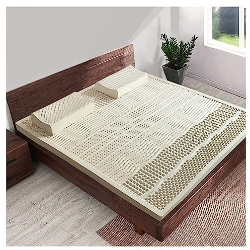 BIRJXVTO Latexmatratze, 7 Zonen Support - Natural Latex Soft Matratze Topper für Linderung Druck, weiche und atmungsaktive, natürliche Latex -Matratze,10cm,180 * 200cm