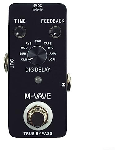 ZYWUOY Multi-Effektpedal, MVAVE DIG DELAY Pedal für Gitarre, 9 Verzögerungseffekte, leicht und tragbar