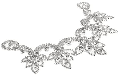 KONTONTY Rhinestone Applikation Für Kleidung Glitzer Patch Zum Aufbügeln Dekorative Strass Aufnäher Für Jeans Hochzeitskleider Und Accessoires Langlebig Und Hautfreundlich