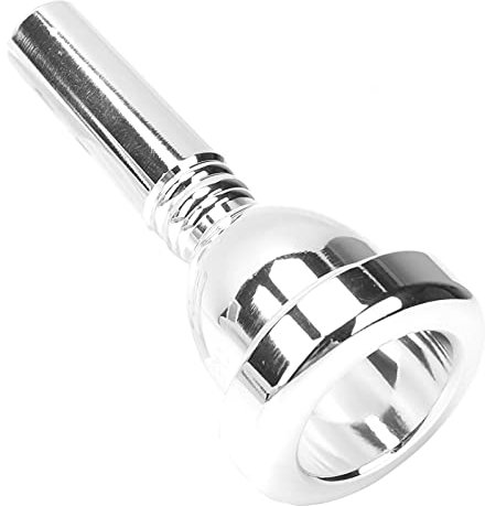 Tuba-Mundstück, Praktisches Posaunenmundstück aus Metall, Großer Schaft für Tenorposaunen für Posaunisten (SILVER)