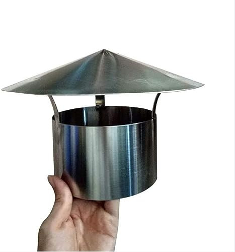 CHFYIJYHM Schornsteinkappe aus Edelstahl, Anti-Downdraft-Vogelschutz Oben, geeignet for alle Brennstoffarten, Regen- und Schneeschutztopf, Rauchabzugsschutz, 150 mm(130mm)