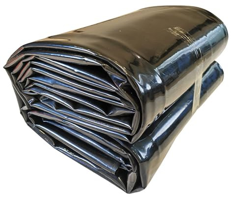 JCPSH Revestimiento para Estanques Lona Estanque HDPE Lona para Estanquede PVC Negro Flexibles para Jardín Piscina Estanque Peces Fuente(Size:6 * 7m(19.6 * 22.9ft) 20S)