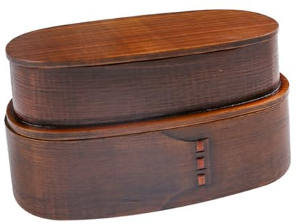 OFFSCH Fiambrera De Madera Doble Japonés Porta Alimentos Fiambrera Japonesa y Saludable