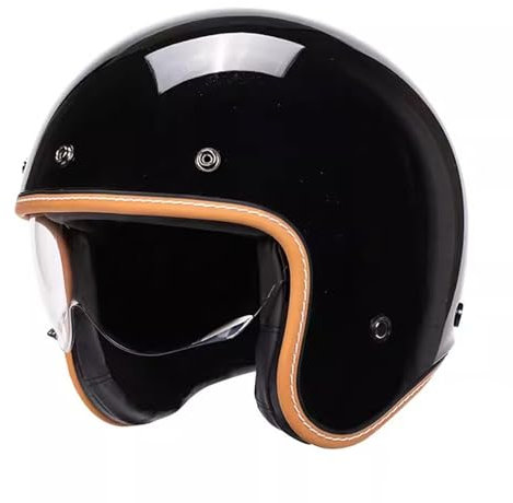 Tragbarer Motorrad Klapphelme, Vintage Motorrad Herren Damen Jethelme, 3/4 Helme, Mit Visier Motorrad Halbhelme, Motorradhelm DOT/ECE-Zulassung, Helme Für Chopper Scooter Moped ,S=(55-56cm),BB
