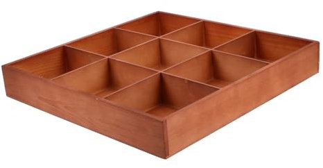 Amosfun Aufbewahrungsbox Aus Holz Mit Kristallgitter Aufbewahrungsteiler Aus Holz Bürodekor Eleganz Organizer-tablett