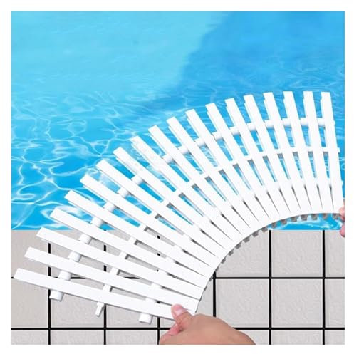 Rejilla de plástico para canalones, Rejilla Flexible y empalmable, Rejilla de Drenaje para pasarelas, Balcones y duchas.