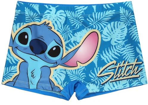 DISNEY Stitch Costume da bagno per ragazzi PER LA PISCINA, boxer da bagno, spiaggia ASCIUGATURA RAPIDA (IT, Numero, 110, 116, Regular, C)